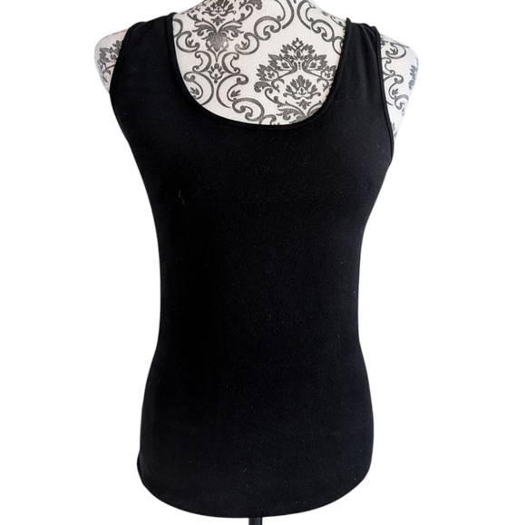 Orange Fashion Village Bamboo Thick Strap Layering Tank Black Women's One Size - Picture 2 of 8